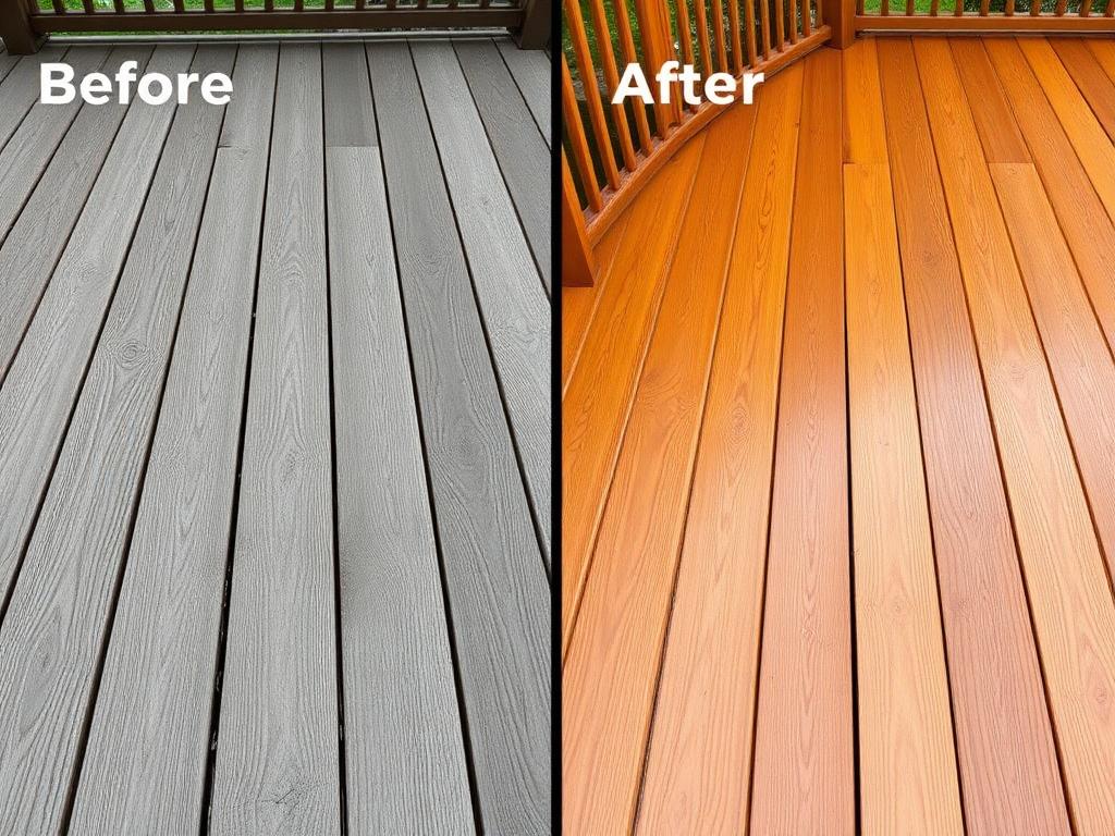 Deck Refresh before and after